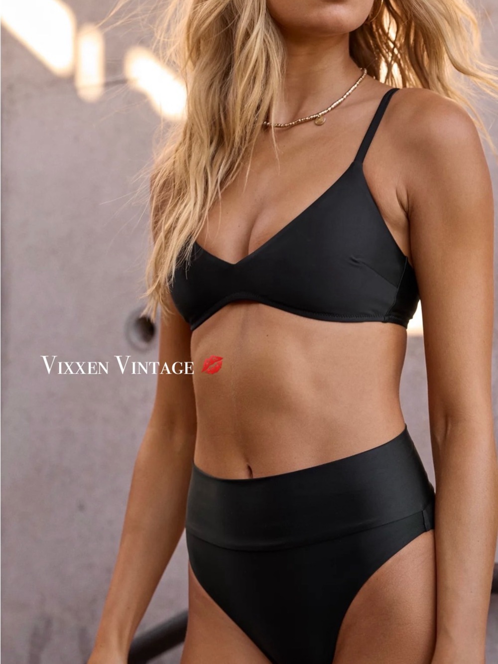 AERIE ‘HIGH WAIST HIGH CUT CHEEKY’ BIKINI BOTTOM BUNDLE LOT OF 2